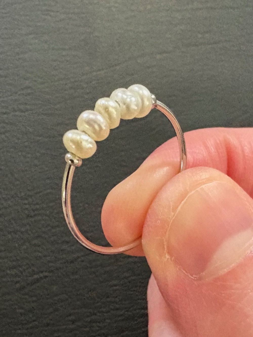 Silver and Pearls Ring- Atolea - Picture 2 of 3